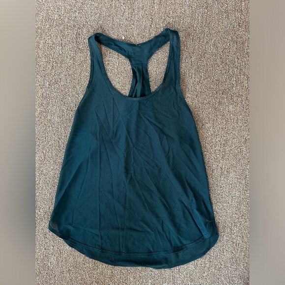 lululemon athletica Tops - Lululemon Teal Forest Green Racerback Scoop Neck Tank Top Size Medium